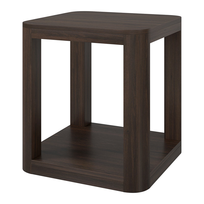 Sophiaisabelle 20" Wide Square Side Table in Alder, Alder Brown