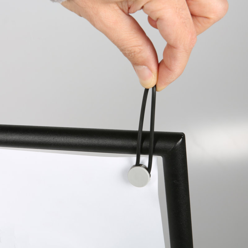Black Aluminum Frame Sidewalk Sign Holder with Water Base