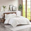 Housse de couette douce et moelleuse en coton à motif géométrique en chenille 3 pièces pour lit double / grand avec motif acarien
