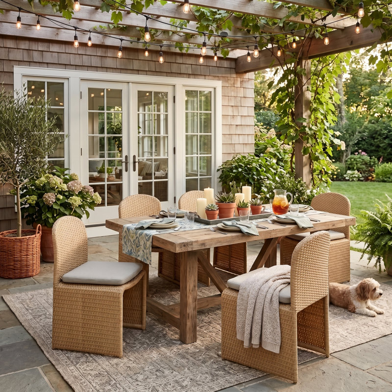 Chaise de patio en rotin