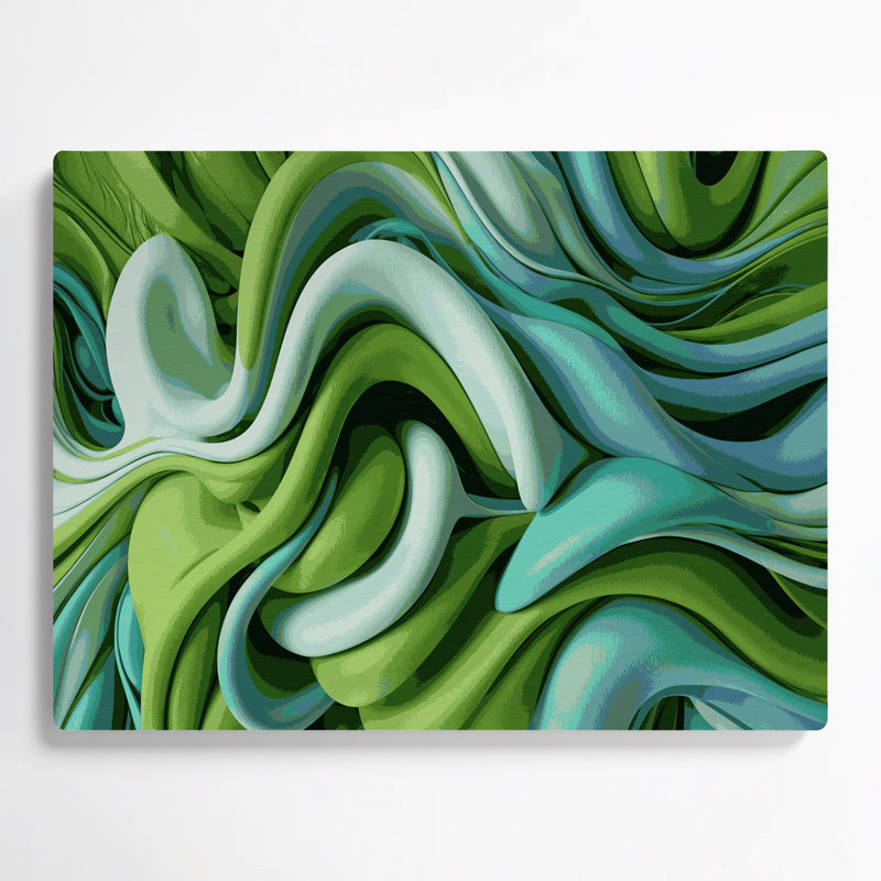 «Biomorphic Abstraction 48», art mural en métal vert, H 16 po x l 20 po