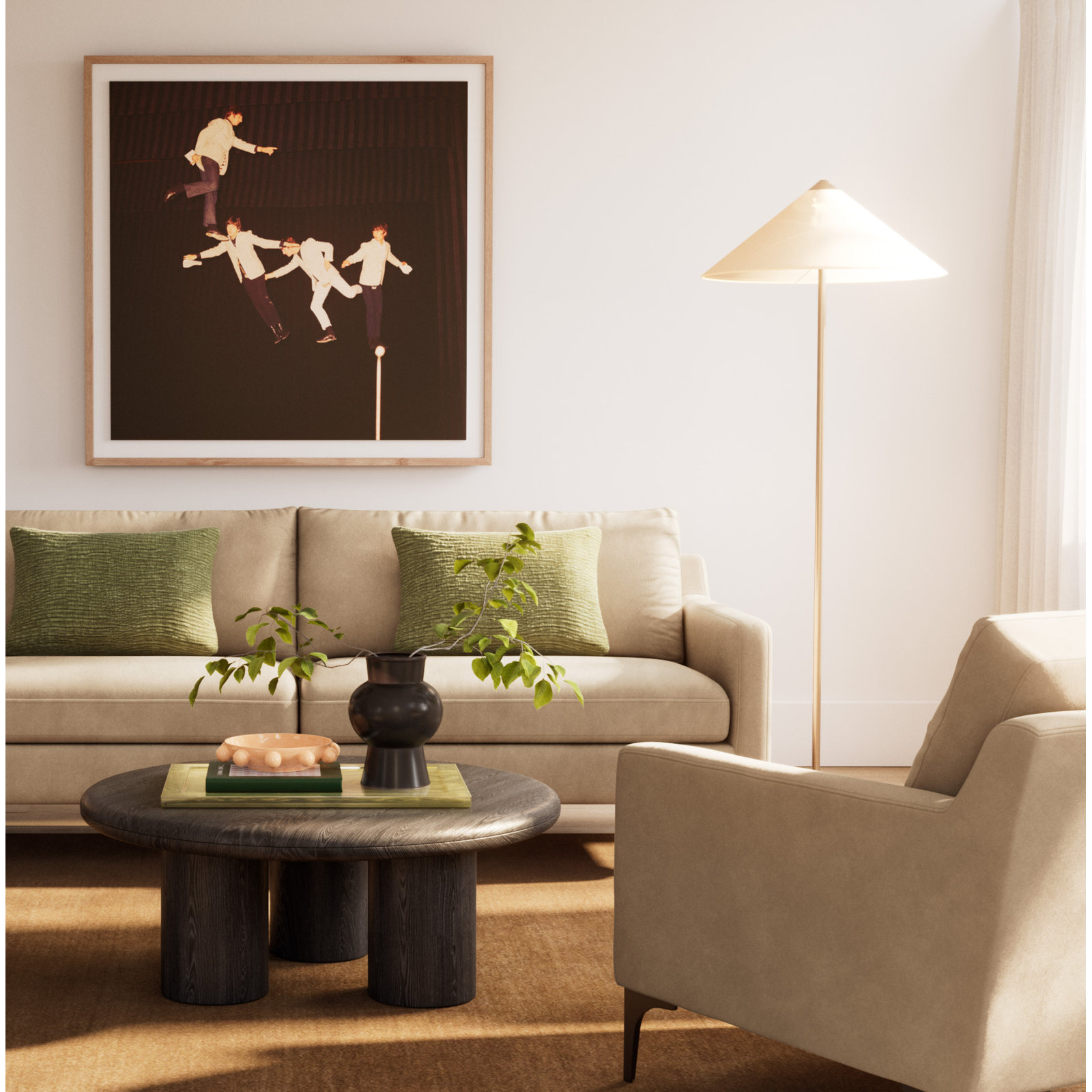 Adler 1 - Light Gold Top Floor Lamp