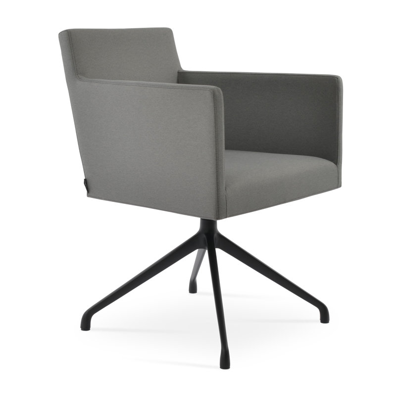 Fauteuil Harbut, Noir, Gris clair