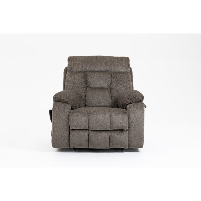 Fauteuil inclinable rembourré Khelani, Marron foncé