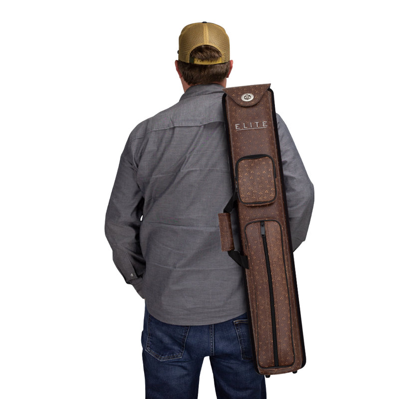 Elite 3 Butts and 5 Shafts Vinyl Pool Cue Case, 31, Brown