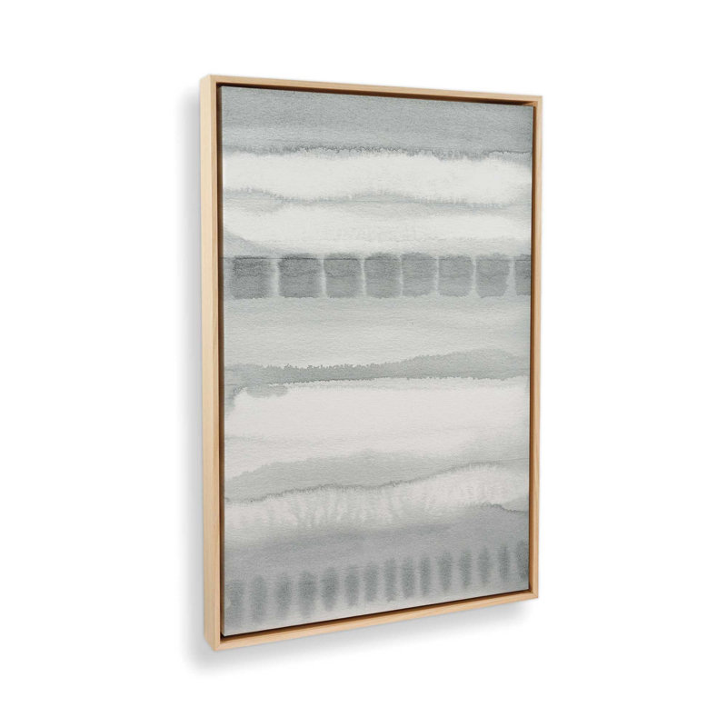 Impression sur toile Soft Gradient Stripes II, Cadre américain en érable flottant, H 18,75 po x l 12,75 po x P 1,75 po