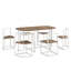 Ensemble de table de salle à manger 7 pièces avec table de cuisine en faux marbre-1936556915-1936556917-1936556918