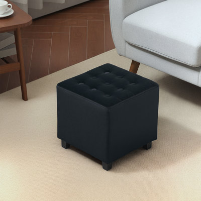 Taitianna 35cm Wide Solid Colour Footstool Ottoman