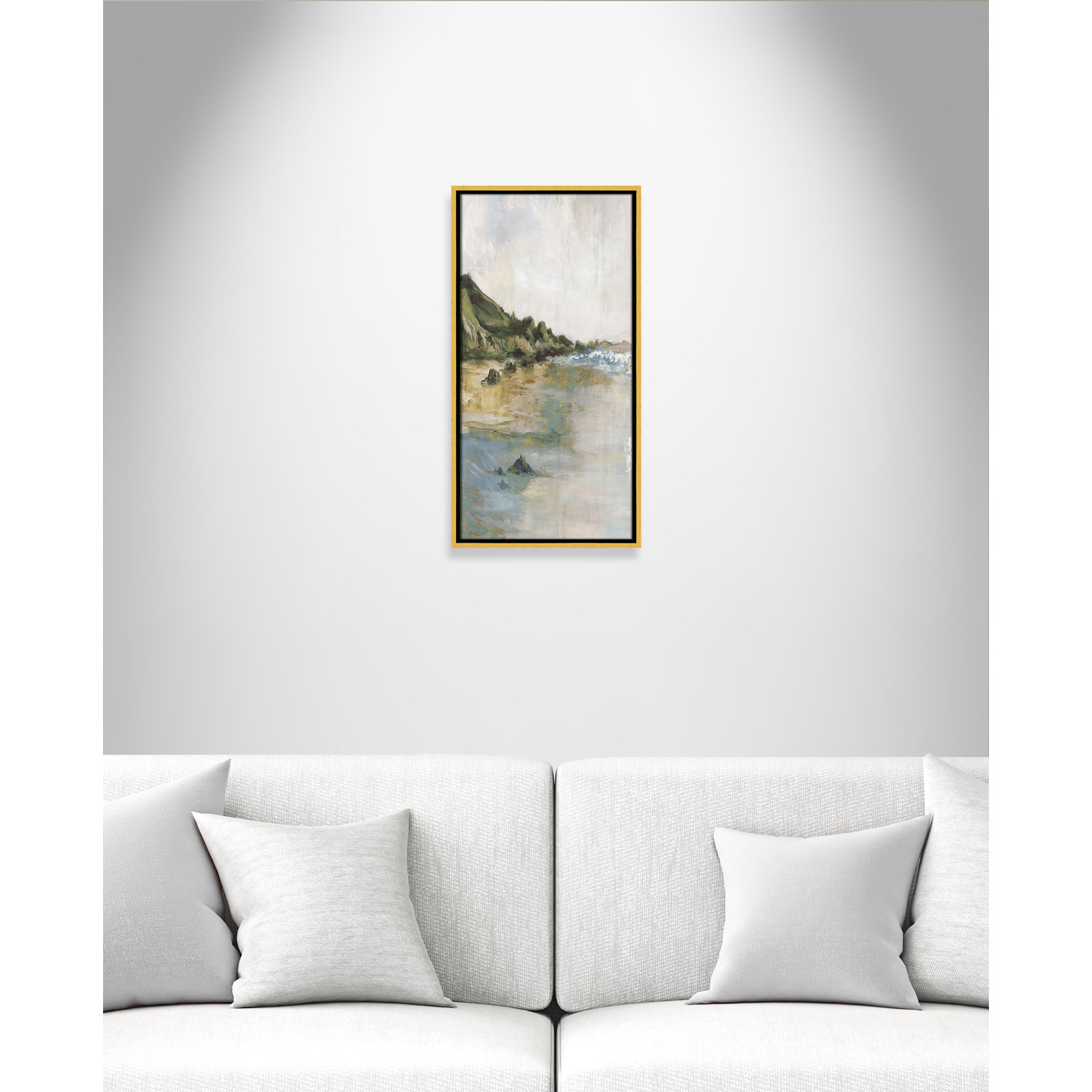 Cordoba "Tide's Edge" Print, 25.5" H x 13.5" W, Gold