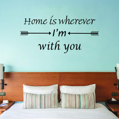 Décalcomanie murale "home is where i you you love love quotes"