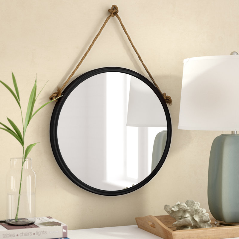 Dagmar Round Wall and Leaning Mirror, 19" x 18.5"