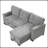 Stylish And Functional Light Chaise Lounge Sectional With Storage Rack Pull-Out Bed Drop Down Table  And USB Charger-1534510490