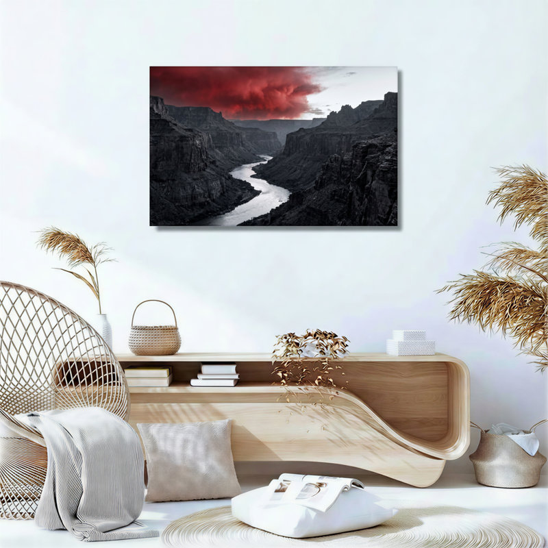 «Dramatic Canyon», reproduction d'art sur toile, ensemble de 1, H 36 po x l 48 po, Toile tendue