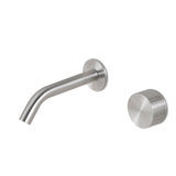 Acquaco Linki Kronos Wall Mount Two-Hole Single Handle Bathroom Lavatory Faucet with 5'' Spout Reach