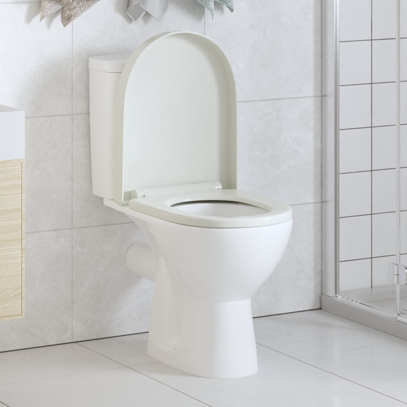 vidaXL Soft-cCose Toilet Seat with Quick-Release Design White Square, White