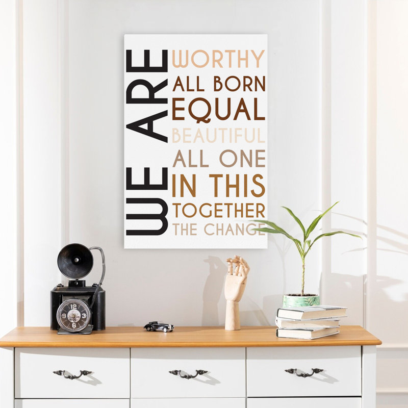«All Born Equal» - Inspiration multicentrique, signe de type «Black Lives Matter Art», H 24 po x l 16 po