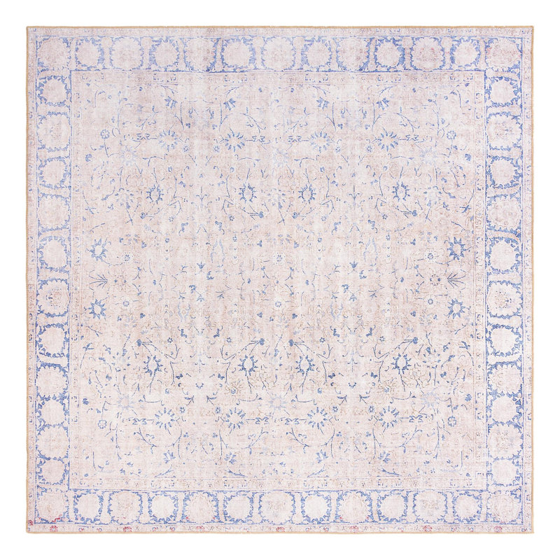 Sixtine Chenille Oriental Indoor Rug, Square 7'6"