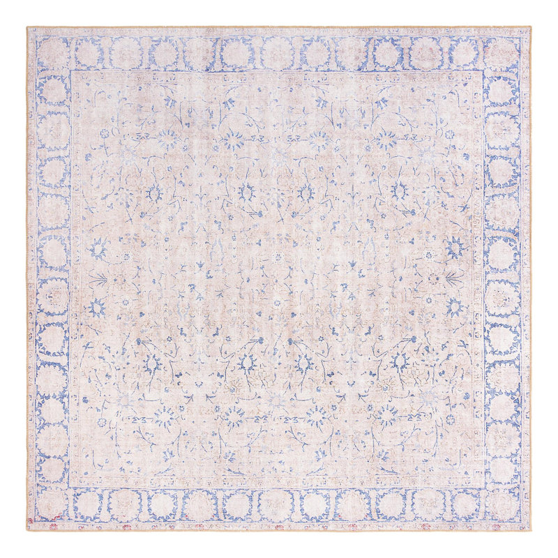 Tapis beige Sixtine, Carré 7 pi 6 po