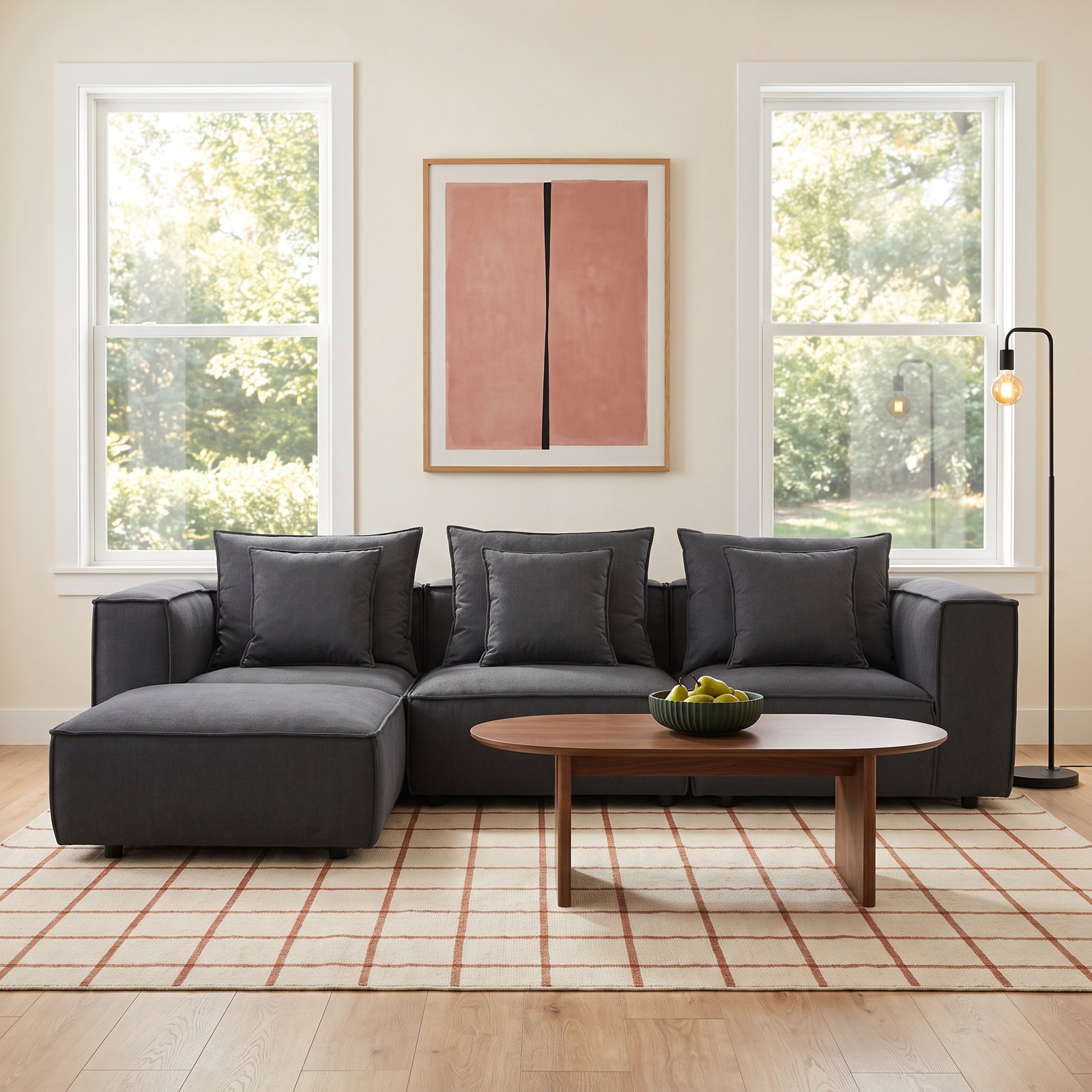 Soleil Upholstered Reversible U-Sectional