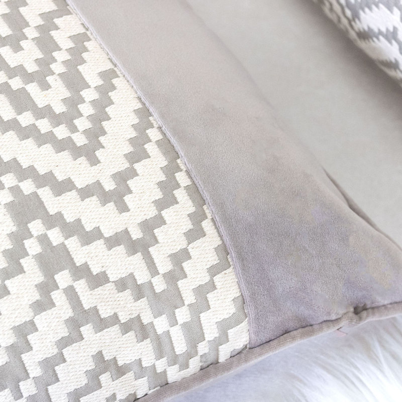 Housse et insert de coussin d'extérieur rectangulaire Deyanna, Brun clair