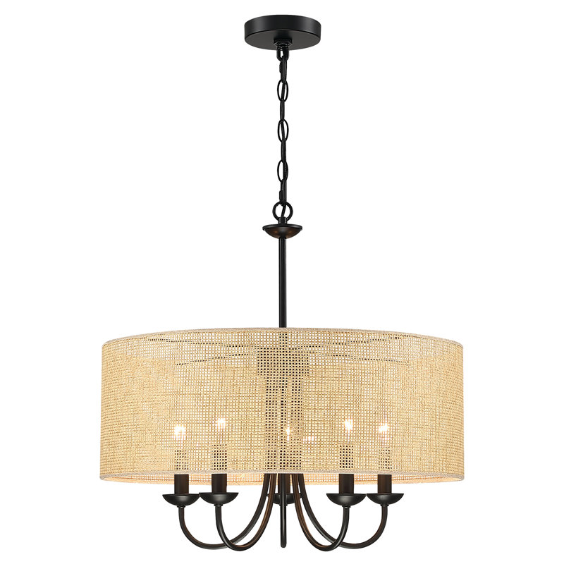 Roelke 5 - Light Dimmable Drum Chandelier