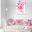 Motif unique de fractale rouge - coussin imprimé abstrait-30719692-30719696