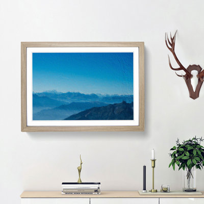 Blue Mountain Range in Annecy France - Picture Frame Painting Print