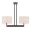 Lustre tambour à 2 lumières avec abat-jour-86096629