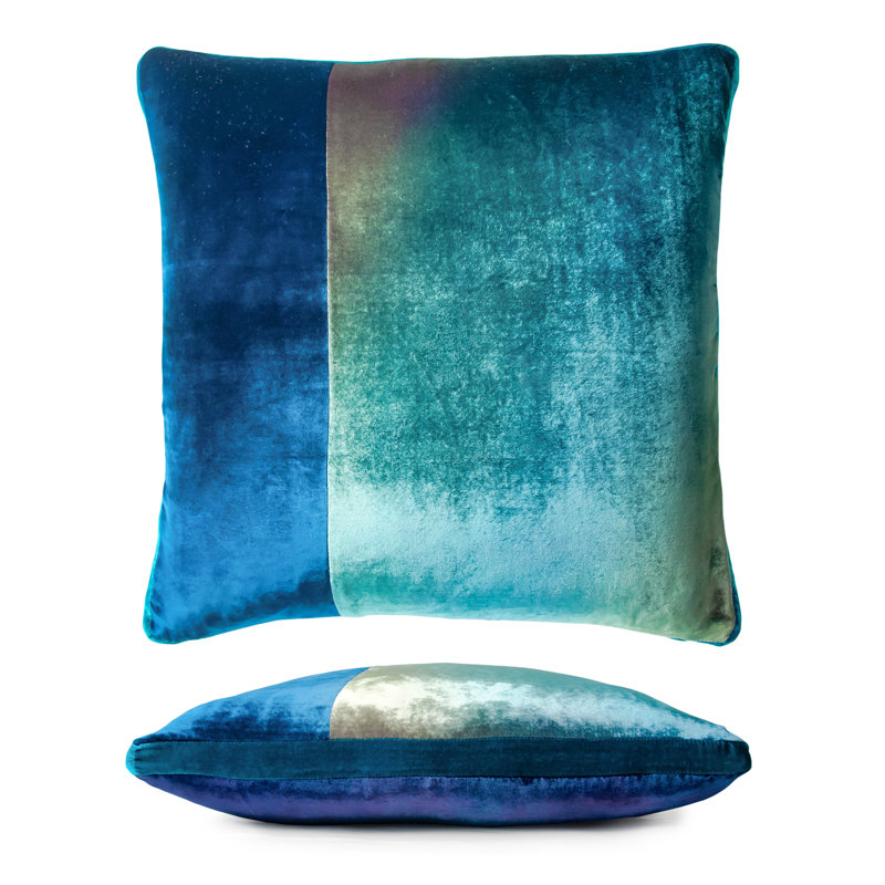 Color Block Square Pillow Cover & Insert, Shark, 22"H x 22"W