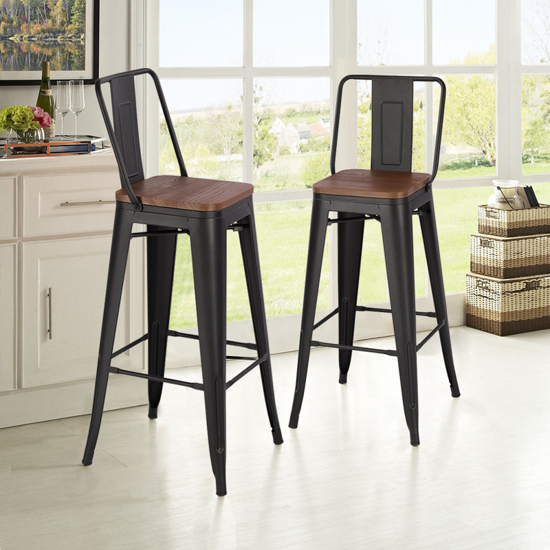 Counter Stool with Metal Frame