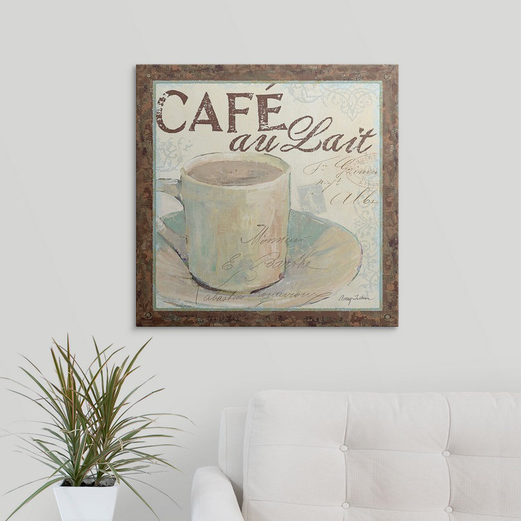 « café du matin i », reproduction d’impression avery tillmon, H 35 po x l 35 po x P 1,5 po, Toile