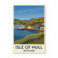 Isle Of Mull, Scotland - Romantic Travel Poster Of Tobermory Harbour And Hebridean Highlands. Giclee Print On Wrapped Canvas. Wall Art, Home Decor - Natural Landmarks, Scotland - Wrapped Canvas Print-426308587