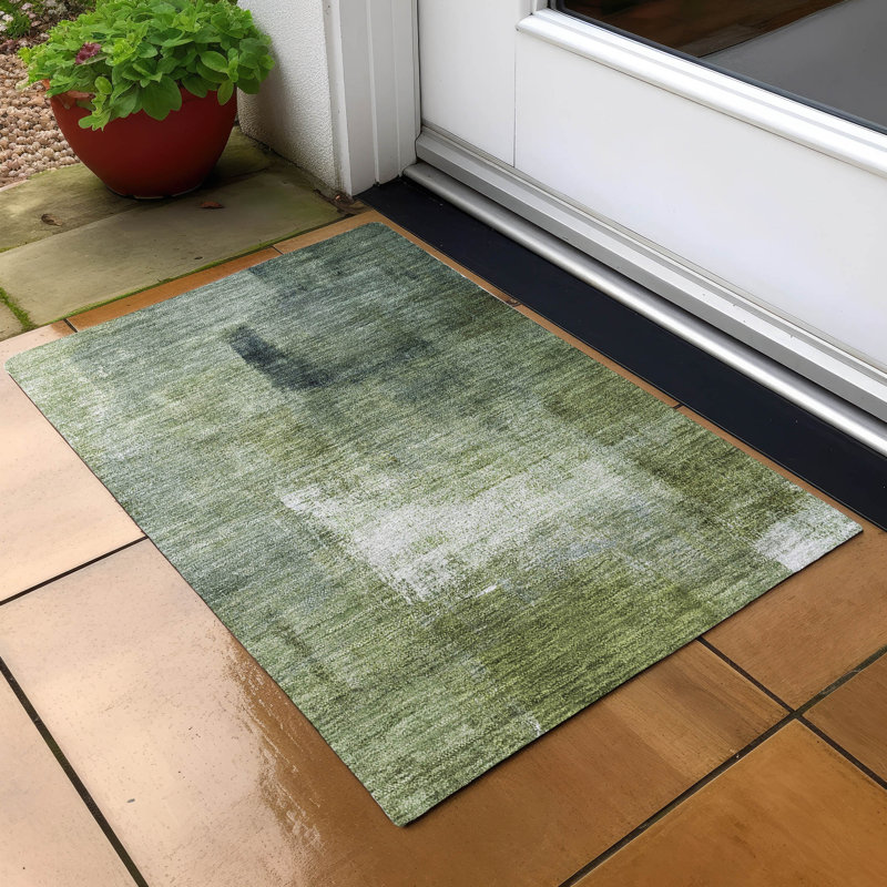 Tapis intérieur / extérieur rectangulaire avec envers antidérapant Malm, Rectangle 1 pi 8 po x 2 pi 6 po