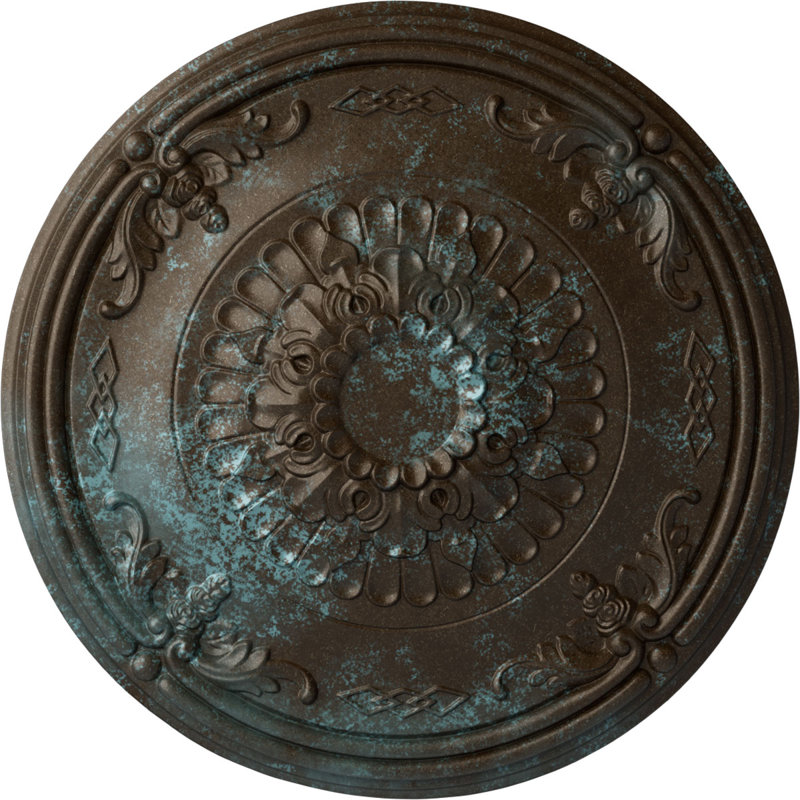 Plafonnier Endurathane Benson, Patine bleue bronze