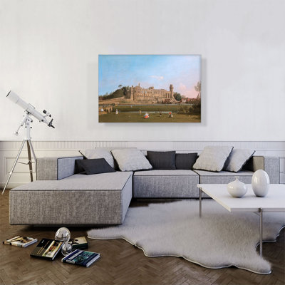 «Warwick Castle» par Canaletto, reproduction d'art sur toile tendue