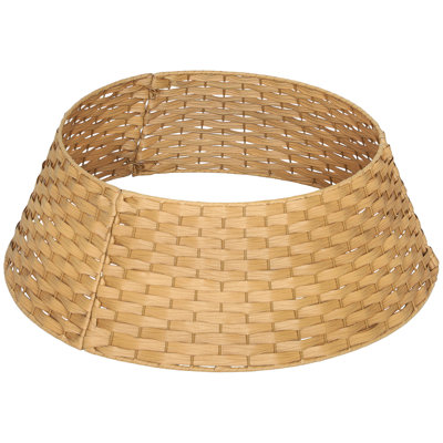 Plastic Tree Collar, 27 inch Rustic Christmas Tree Skirt, Woven Christmas Tree Collar