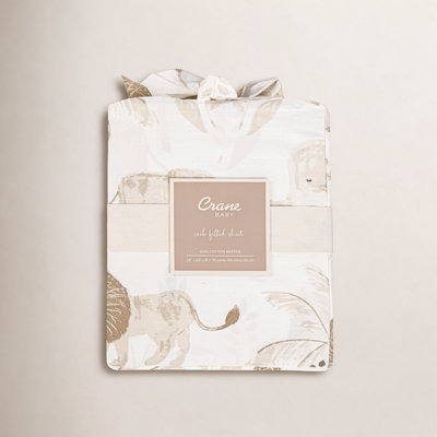 Safari Animal Cotton Crib Sheet