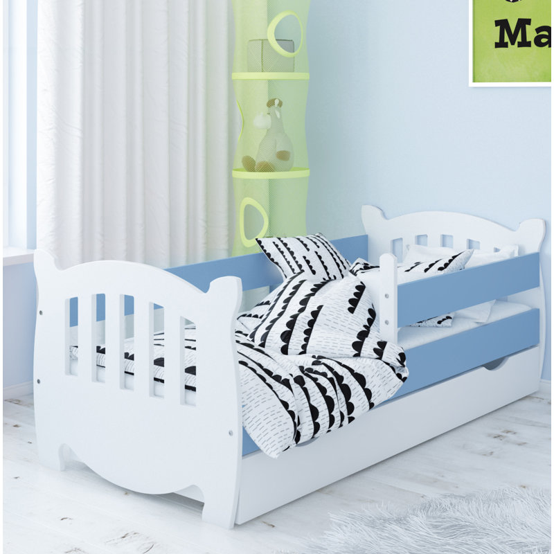 Langston Cabin Bed with Storage Included, Blue, European Toddler (80 x 160 cm)