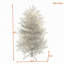 Sapin de Noël artificiel corail pré-illuminé avec 230 lumières DEL blanc chaud, 280 pointes en PE, support en métal et branches articulées