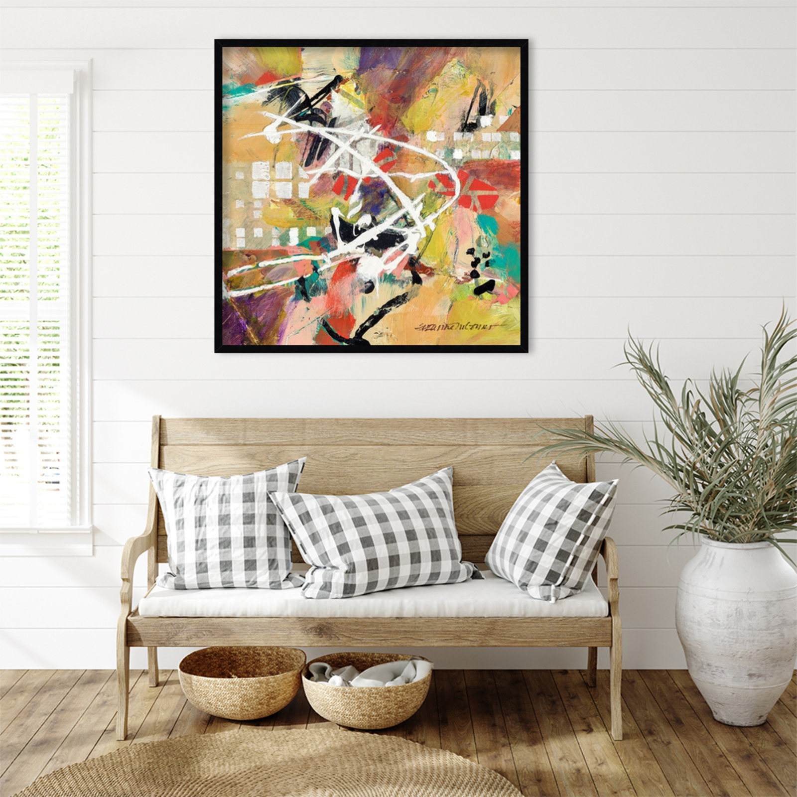 Sutter "Boogie" Print by Suzanne McCourt, 33" H x 33" W, Black