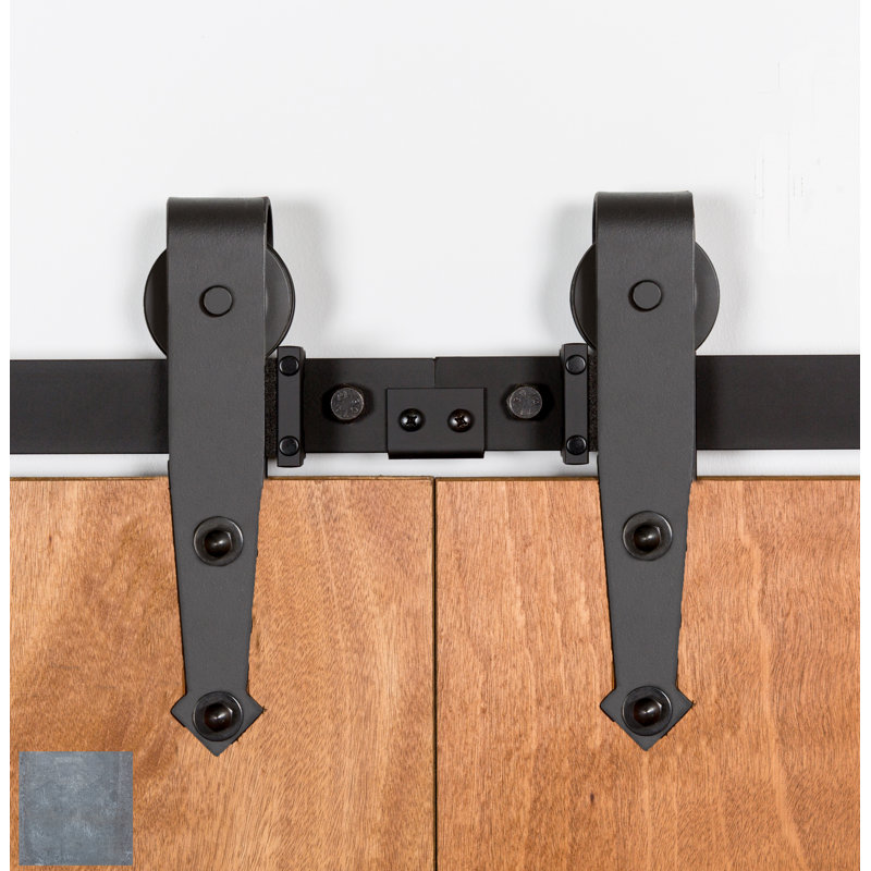 Ensemble de quincaillerie de porte de grange simple standard Arrowhead Premium, 60 po, Sans finition