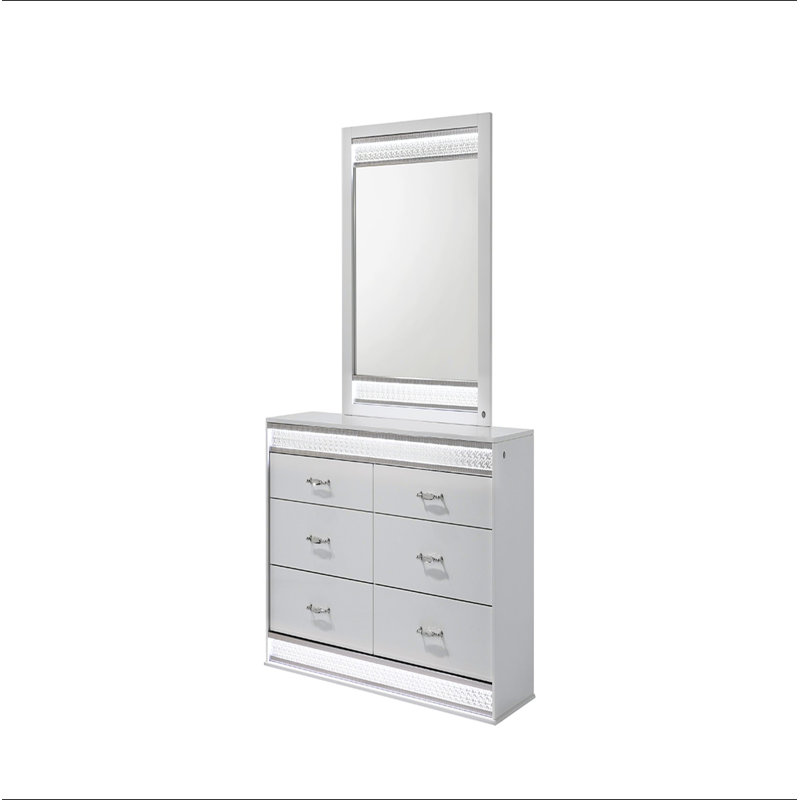Glam Modern Style Mirror Made With Wood(INCLUDES MIRROR ONLY)