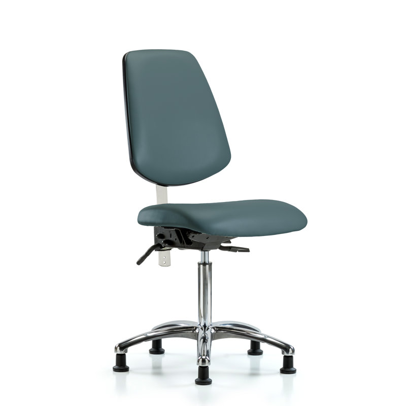 Chaise de travail Isabell, Bleu colonial, Patins, Inclus