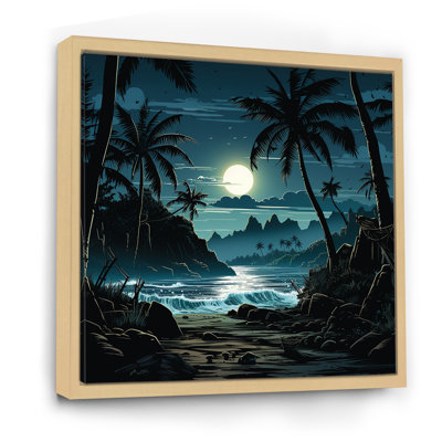 Tempête tropicale clair de lune I - art mural côtier tropical