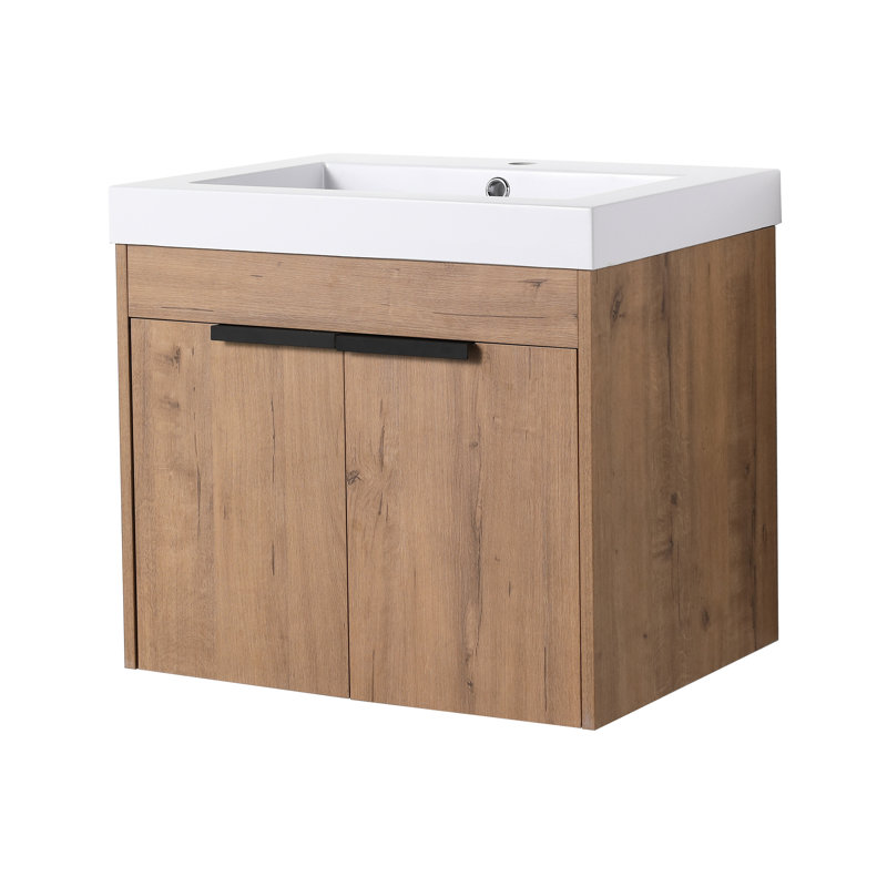 24 Inch Bathroom Vanity - Resin Basin Included And Stylish Soft Closing Feature With Doors Delicate Design