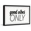 Reproduction d’art textuel sur papier encadrée "good vibes only" par Diana Alcala-660743335