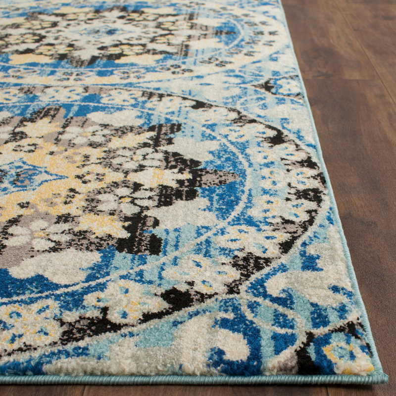 Evoke Performance Floral Rug, Square 6'7"