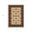 2' X 3' Beige Black And Brown Oriental Area Rug
