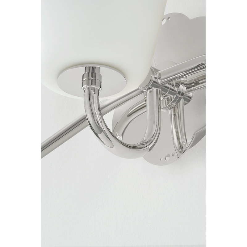 Leonella 24" 3-Light Cone Vanity Light, Polished Nickel