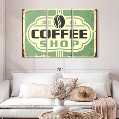 Plaque murale logo café